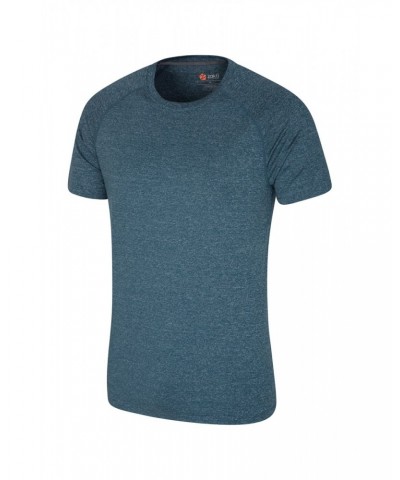 Agra IsoCool Mens Striped Tee Petrol $13.53 Active