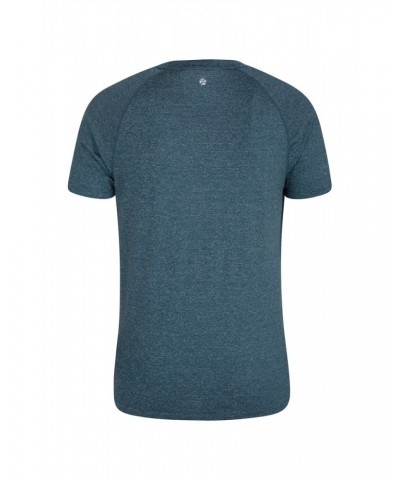 Agra IsoCool Mens Striped Tee Petrol $13.53 Active