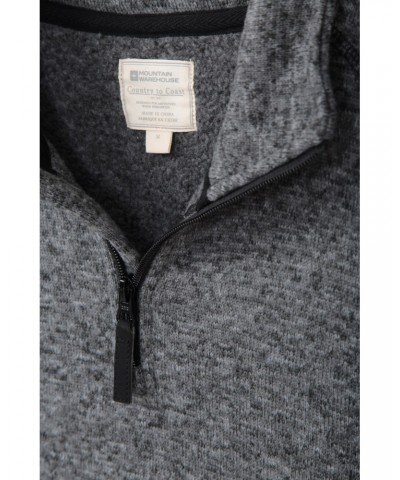 Idris Mens Half-Zip Fleece Grey $16.00 Fleece