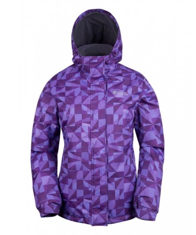 Dawn Womens Printed Ski Jacket Purple $21.50 Ski