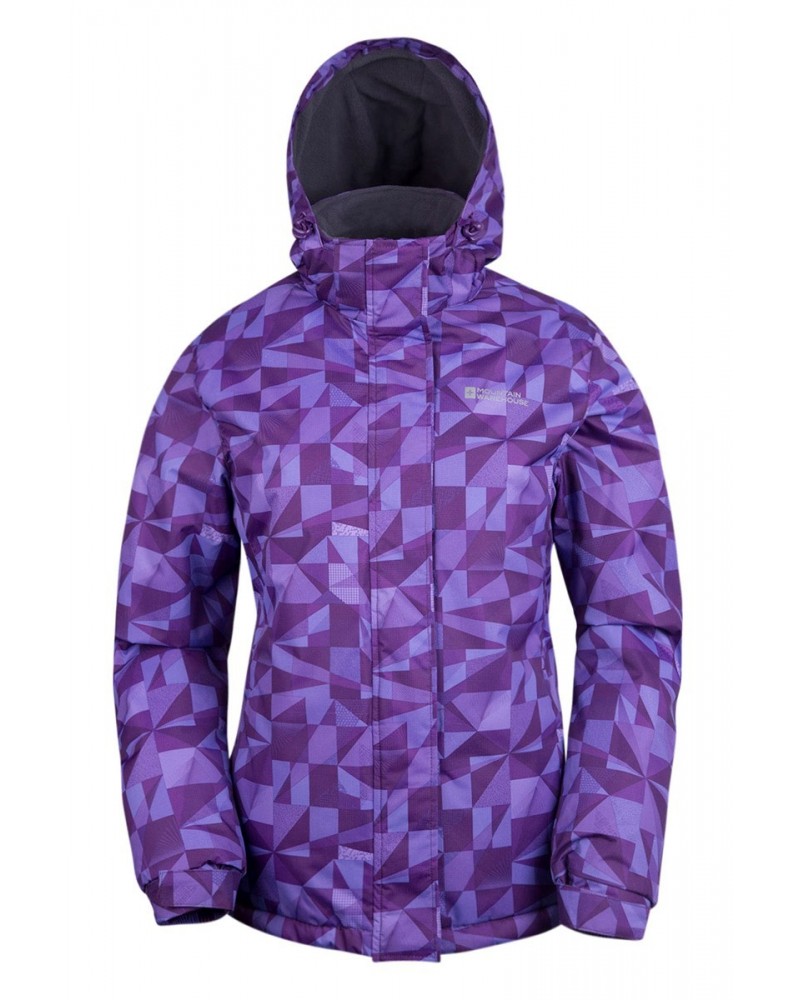 Dawn Womens Printed Ski Jacket Purple $21.50 Ski