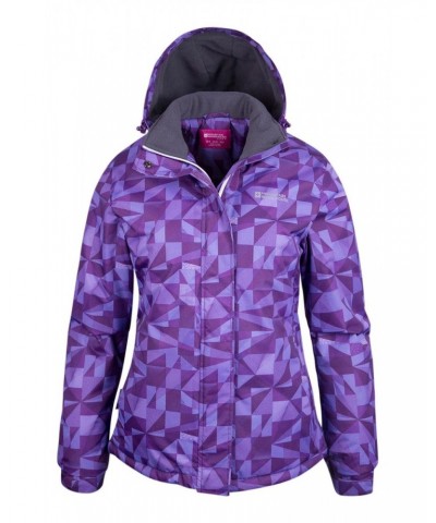 Dawn Womens Printed Ski Jacket Purple $21.50 Ski