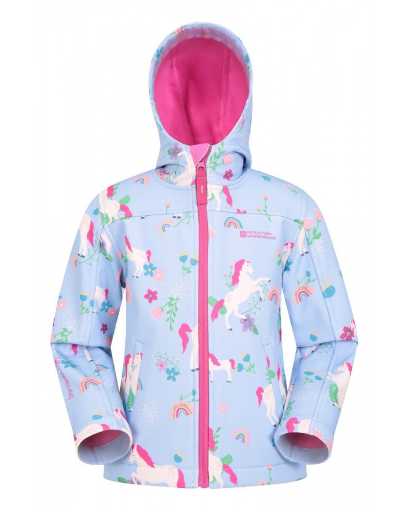 Exodus II Kids Printed Water-resistant Softshell Turquoise $19.46 Jackets