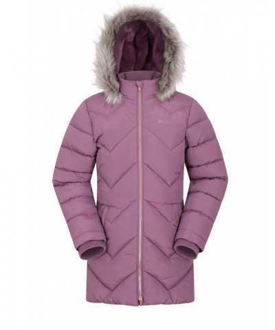 Galaxy Kids Water-resistant Long Insulated Jacket Purple $34.30 Jackets