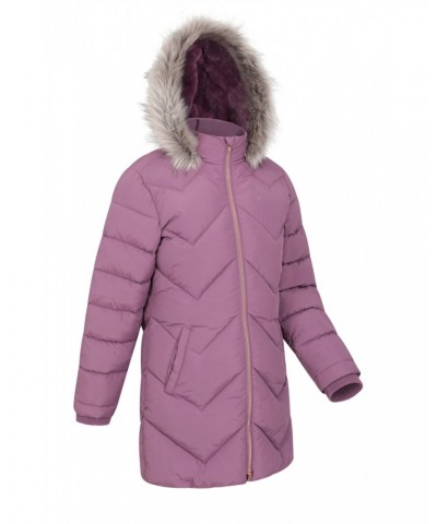 Galaxy Kids Water-resistant Long Insulated Jacket Purple $34.30 Jackets