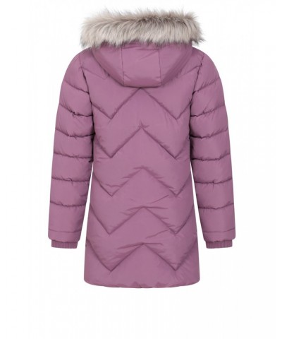 Galaxy Kids Water-resistant Long Insulated Jacket Purple $34.30 Jackets