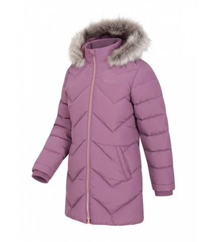 Galaxy Kids Water-resistant Long Insulated Jacket Purple $34.30 Jackets