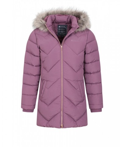 Galaxy Kids Water-resistant Long Insulated Jacket Purple $34.30 Jackets