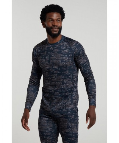 Talus Mens Printed Thermal Top Black $13.56 Thermals