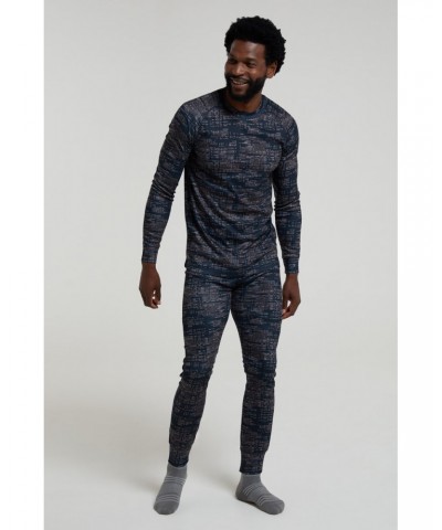 Talus Mens Printed Thermal Top Black $13.56 Thermals