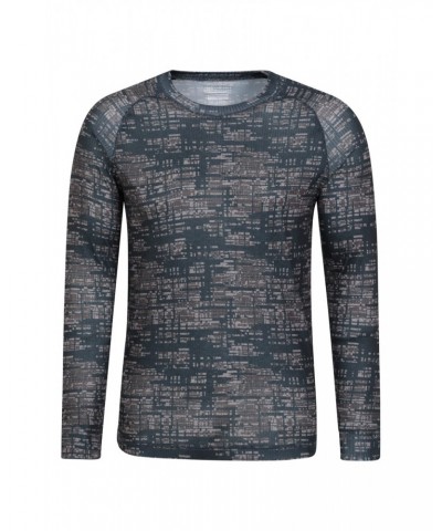 Talus Mens Printed Thermal Top Black $13.56 Thermals