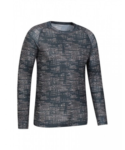 Talus Mens Printed Thermal Top Black $13.56 Thermals