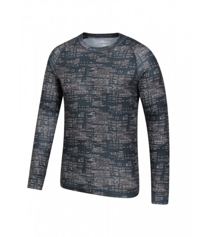 Talus Mens Printed Thermal Top Black $13.56 Thermals