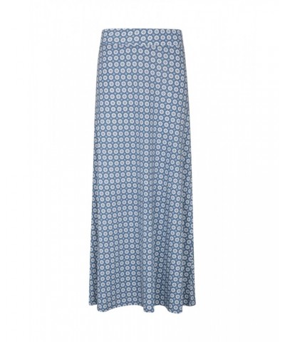 Shore Womens Long Jersey Skirt Blue $20.99 Dresses & Skirts