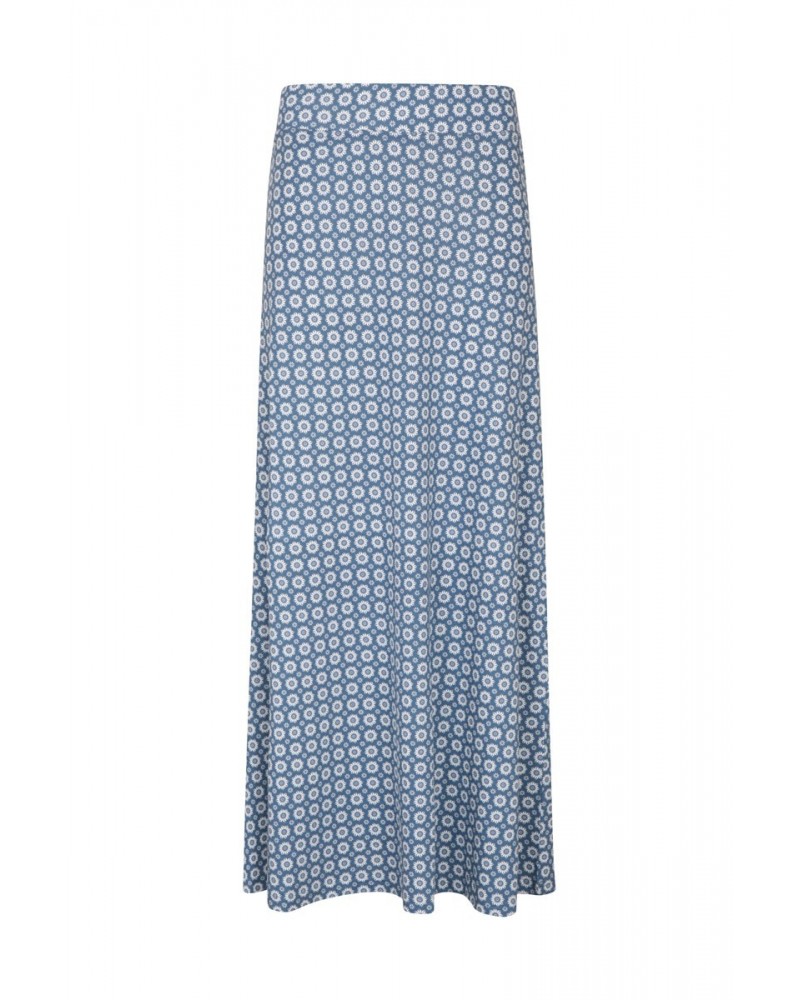 Shore Womens Long Jersey Skirt Blue $20.99 Dresses & Skirts