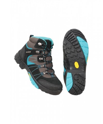 Edinburgh Vibram Youth Waterproof Hiking Boots Teal $39.20 Footwear