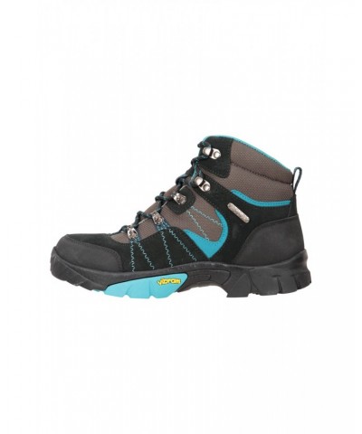 Edinburgh Vibram Youth Waterproof Hiking Boots Teal $39.20 Footwear