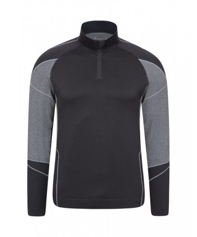 Quiver Mens Seamless Base Layer Top Black $15.11 Active