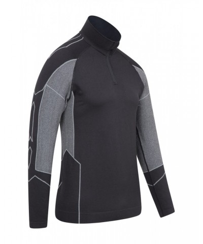 Quiver Mens Seamless Base Layer Top Black $15.11 Active