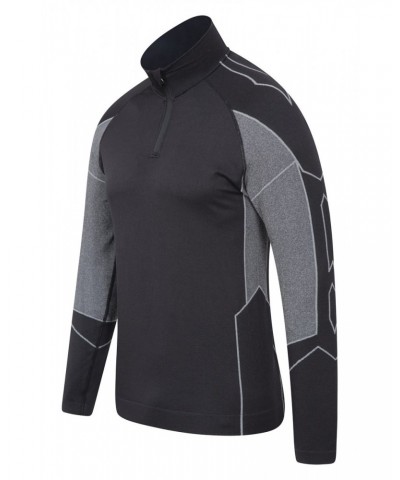 Quiver Mens Seamless Base Layer Top Black $15.11 Active