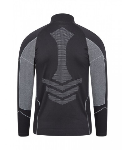 Quiver Mens Seamless Base Layer Top Black $15.11 Active