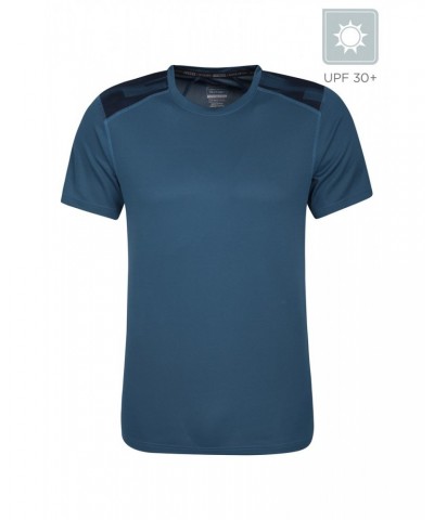 Aspect Printed Mens Panel T-Shirt Petrol $10.19 Tops