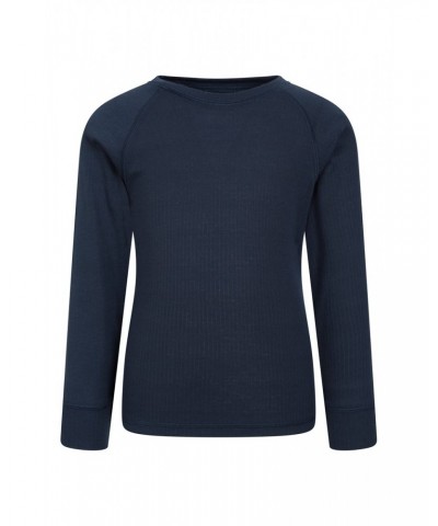 Talus Kids Round Neck Base Layer Top Navy $10.99 Base Layers