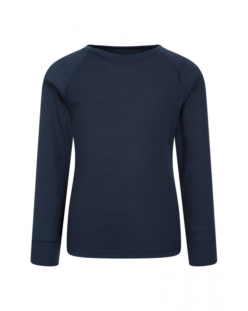 Talus Kids Round Neck Base Layer Top Navy $10.99 Base Layers