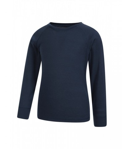 Talus Kids Round Neck Base Layer Top Navy $10.99 Base Layers