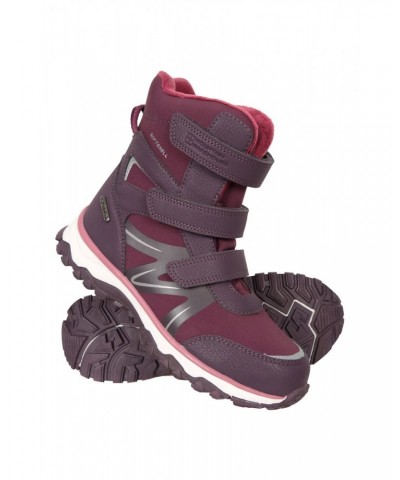 Slope Kids Softshell Adaptive Snow Boots Dark Purple $24.75 Footwear