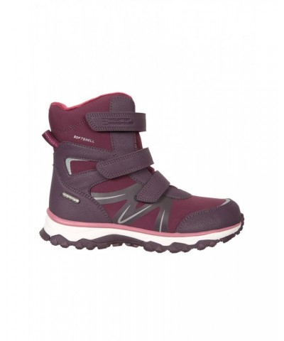 Slope Kids Softshell Adaptive Snow Boots Dark Purple $24.75 Footwear