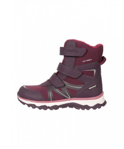 Slope Kids Softshell Adaptive Snow Boots Dark Purple $24.75 Footwear