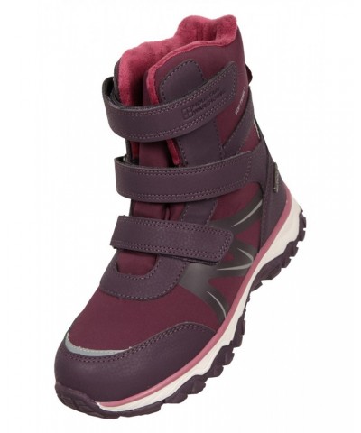 Slope Kids Softshell Adaptive Snow Boots Dark Purple $24.75 Footwear