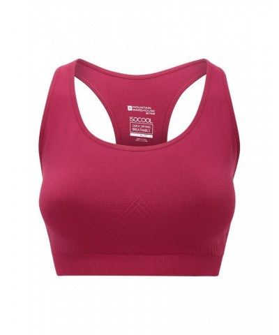 Womens Anti-chafe Seamless Bra Burgundy $14.24 Tops