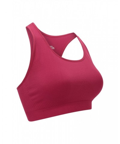 Womens Anti-chafe Seamless Bra Burgundy $14.24 Tops