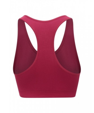 Womens Anti-chafe Seamless Bra Burgundy $14.24 Tops