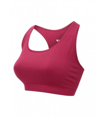 Womens Anti-chafe Seamless Bra Burgundy $14.24 Tops