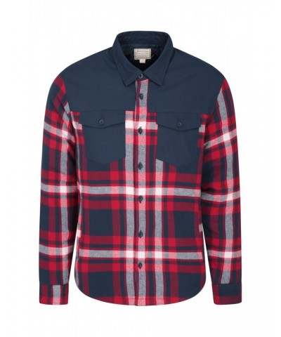 Flannel Insulated Mens Shacket Red $31.79 Jackets