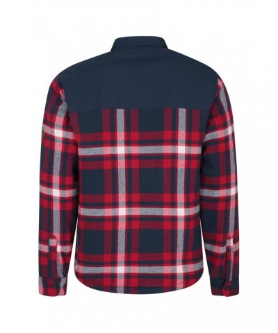 Flannel Insulated Mens Shacket Red $31.79 Jackets