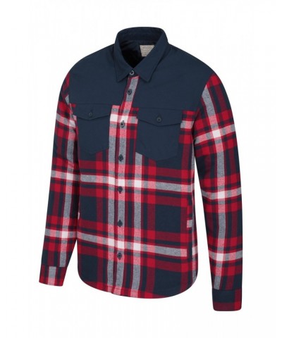 Flannel Insulated Mens Shacket Red $31.79 Jackets