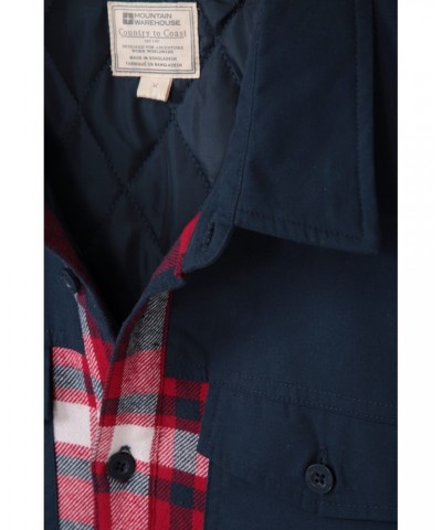 Flannel Insulated Mens Shacket Red $31.79 Jackets