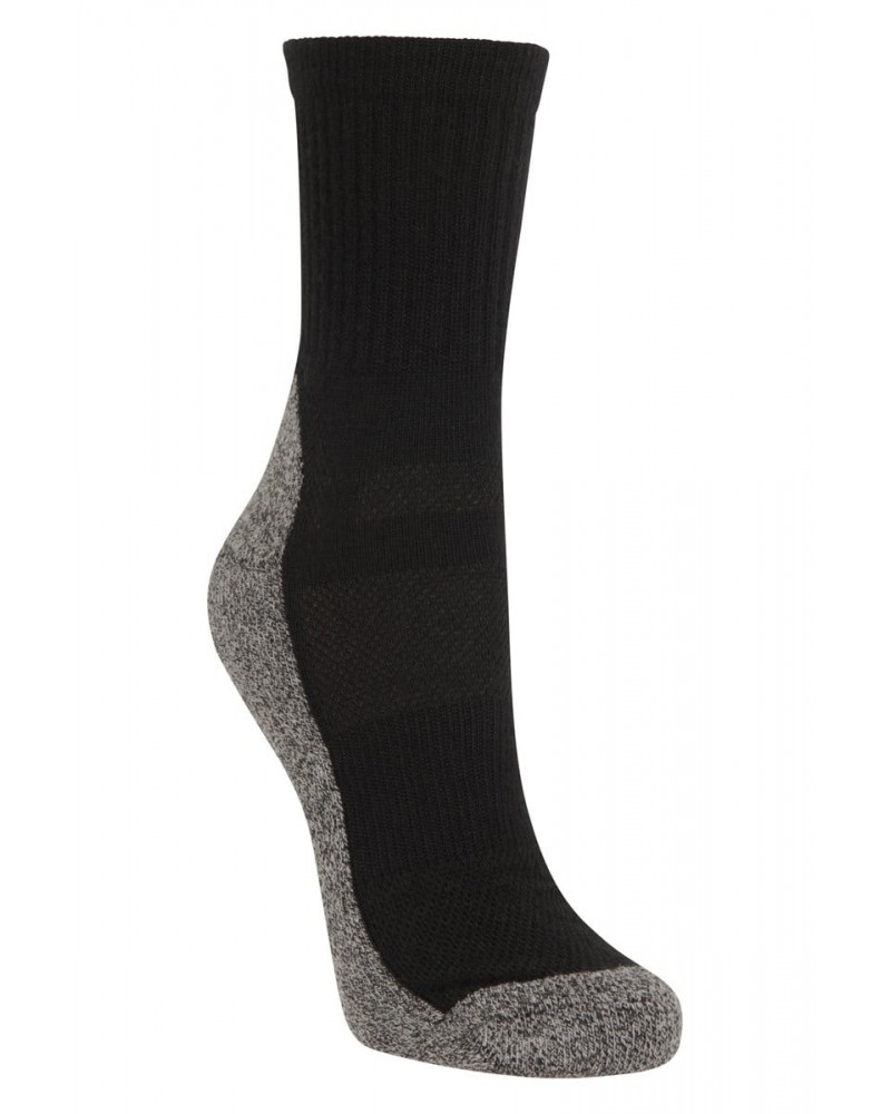 IsoCool Womens Trekker Quarter Length Socks Black $11.59 Accessories