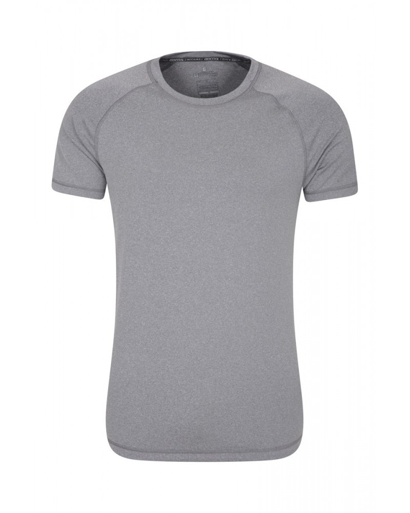 Agra Mens Melange T-Shirt Medium Grey $13.76 Active