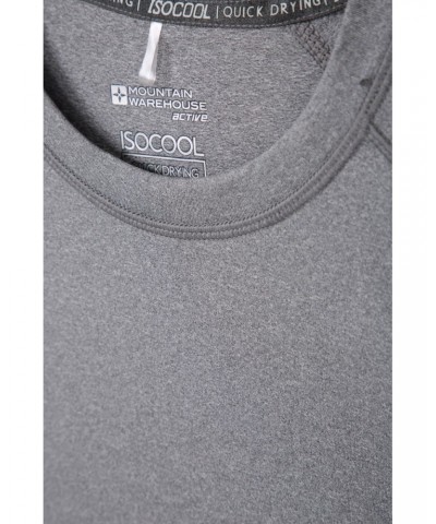 Agra Mens Melange T-Shirt Medium Grey $13.76 Active