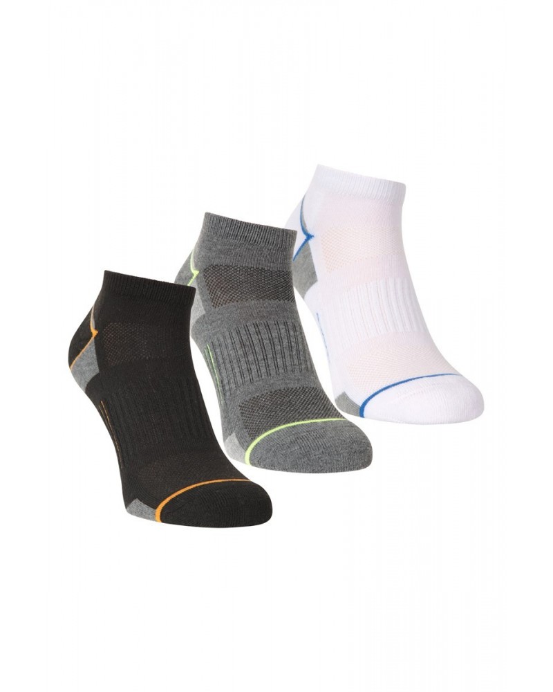 Isocool Performance Mens Trainer Socks 3-Pack Black $11.50 Active