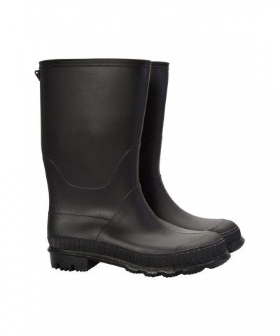 Plain Kids Rain Boots Black $15.92 Footwear