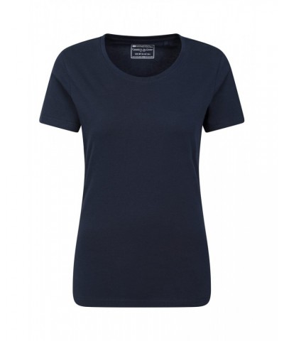 Basic Round Neck Womens Tee Navy $11.19 Tops