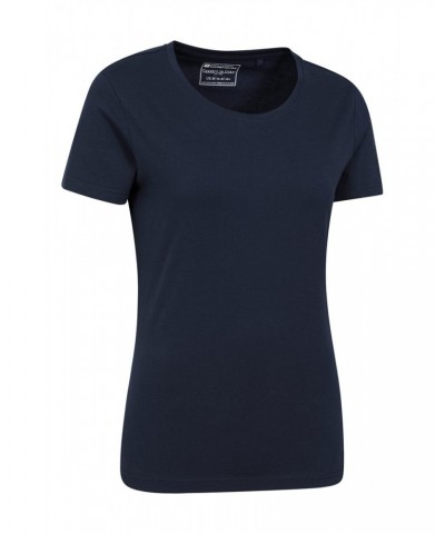 Basic Round Neck Womens Tee Navy $11.19 Tops