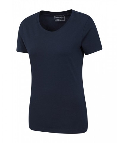 Basic Round Neck Womens Tee Navy $11.19 Tops