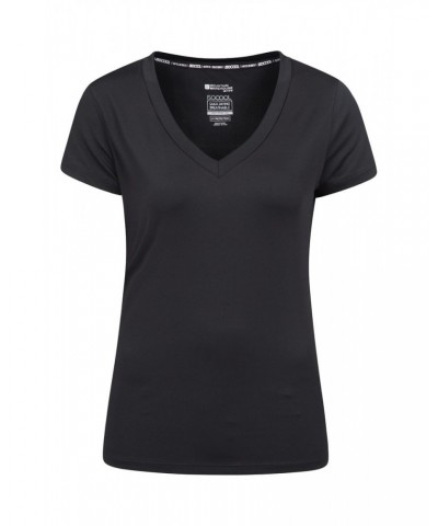 Vitality Womens V-Neck Tee Black $15.92 Tops